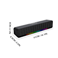 Miniatyrbild 3 av 5: Datorhögtalare Tung bas Lång ljudfält Dator Skrivbordsljud Med Ljus RGB Bluetooth Ljudavstånd（Svart）