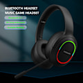 Miniatyrbillede 2 af 5: Over-Ear Bluetooth-hovedtelefoner LED-belysning Foldbare trådløse øretelefoner Lav latenstid med mikrofon og åndedrætslys (Style 2)