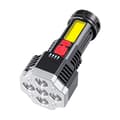 Ulkoinen LED-taskulamppu, kannettava COB-sivulamppu, ladattava, vedenpitävä taskulamppu (musta)