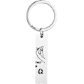 Miniatyrbild 5 av 5: Par Keychain för Par - Söt Mini Matchande Löfte Nyckelring Kung Drottning För Alltid Kärlek Hjärta Smycken för Honom Hennes Flickvän Pojkvän Man Fru Present