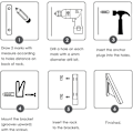 Miniatyrbillede 4 af 4: Foldbar væghængt tøjstativ i aluminium - Retractible væghængt organizer krog - Pladsbesparende til stue, soveværelse, badeværelse, altan
