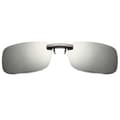 Clip-on solglasögon i metall silver spegelglas 37x59mm silver