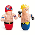 Miniatyrbild 1 av 5: Bop Bag, Roly-poly Toy, Uppblåsbar Bouncer Leksak, Cartoon Play Boxning Dock Wrestler（Röd）