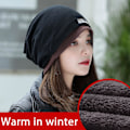 Miniatyrbillede 3 af 5: Slouchy Beanie Hat til mænd og kvinder - Elastisk og let bomuldshat (mørkegrå)