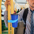 Pikkukuva 4 / 5: 2 kpl bussin mukiteline, sininen säilytysteline koukku ABS kannettava juomateline helppo handsfree juomateline