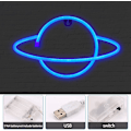 Miniatyrbild 3 av 5: Led Neon Skylt Planet Neon Ljus Moln Blixt Led Vägglampa Väggdekor Batteri/USB Drivs