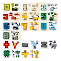 Miniatyrbillede 5 af 5: Gudi samle robotter transformationsbyggesæt actionfigur bilmodel deform tal bogstaver alfabet matematik pædagogisk legetøj（Abcd ingen æske）