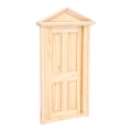 Miniatyrbillede 2 af 5: 1:12 Dukke Simulering Hus Miniature DIY Træ Spir Dør Møbler Tilbehør