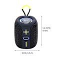 Miniatyrbild 3 av 4: Ny utsökt cylindrisk bärbar subwoofer Bluetooth-högtalare färgglada lampor cool modegåva ljudavstånd