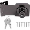 Miniatyrbild 1 av 5: 90 Vridlås Hasp Låda Lås Utan Perforerad Aluminiumlegering Spänne Med Hänglås Förtjockad Anslutningsaxel