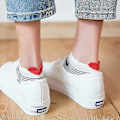 Miniatyrbillede 2 af 2: S Cute Socks Fe Socks Stribede Bådstrømper Hæl