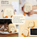 Miniatyrbilde 3 av 5: Kreativ Toast Plysj Vekkerklokke Lys, Søt Plysj Toast Barnas Vekkelyset, Usb Praktisk Lading（Toast Lampe-mimi）