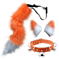 Miniatyrbilde 1 av 5: Hårklips Cocker Svans Djurelement Justerbar Konstgjord Päls Solid Varg Svans Öron Krage För Cosplay(färg:orange)