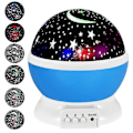 Miniatyrbillede 2 af 4: Blå LED Stjernehimmel Projektionslampe Roterende Projektionslampe USB Stjernehimmel Lampe Romantisk Projektionslampe Fuldt Ud Af Stjernehimmel