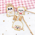 Miniatyrbillede 2 af 4: Dww-Plush kanin broderi patch 9 stykker