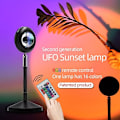 Miniatyrbilde 3 av 5: LED solnedgangsprojeksjonslampe USB fargerik nattlys for hjem soverom regnbue lampe atmosfærelys veggdekorasjonslys (Bluetooth 16 farger)