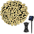 Miniatyrbild 1 av 5: Solcells drivna jul LED-slingor - 72ft 200LEDs 8 lägen ljusslingor för balkongträdgårdsstaket