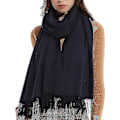 Miniatyrbild 1 av 4: Dam Cashmere Scarf Varm Halsduk Stor Fin Stickad Vinter Tub Scarf