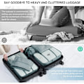 Miniatyrbild 5 av 7: Resväska Packningskuber - 9-delars Resväska Packningskuber Lätt Resväska Organizer Set Bagage Packnings Organizer - Grå