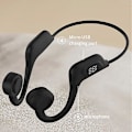 Miniatyrbilde 5 av 5: Vg06 Led Digital Bone Conduction Ear Hook Bluetooth5.1 Headset 8d Stereo Surround Sound Earphone Support Tf Card Music Player