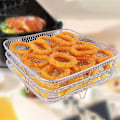 Miniatyrbillede 7 af 8: 3-pak grillrist, rustfrit stålgrillrist til bagning, afkøling, dampning, grillning, egnet til varmluftsfrituregryde, ovn og opvaskemaskine