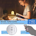 Miniatyrbillede 3 af 3: Led baby natlampe, genopladelig USB-sengelampe til børn, bærbar dæmpbar varmt lys, farveskiftende RGB-sovelys til børneværelser, camping, sengebord, (hvid)