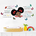 Miniatyrbild 1 av 5: Black Girl Magic Väggdekal Fjäril Inspirerande Citat Väggdekor För Barn Sovrum Flickrum Lekrum
