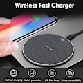 Miniatyrbilde 2 av 5: Trådløs lader 10w Qi trådløs lader Rask trådløs lader Trådløs ladeplate For Samsung telefonlader For Iphone 11 Induksjonslader Rask