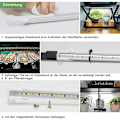 Miniatyrbillede 5 af 7: Plantelampe 4 hoveder LED plantevækstlys, 6000K 10 niveauer dæmpbar timing, rødt blåt lys