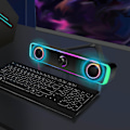 Miniatyrbild 1 av 5: Skrivbordshögtalare Datorhögtalare Rgb-lampor Skrivbordshögtalare för datorer Usb-drivna Lättåtkomlig volymkontroll