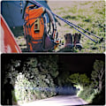 Miniatyrbild 6 av 7: Ficklampa, 2-pack LED-ficklampa, handvev solkarbinhake ficklampa för camping utomhusklättring vandring - Grön