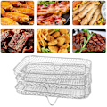 Miniatyrbillede 2 af 8: 3-pak grillrist, rustfrit stålgrillrist til bagning, afkøling, dampning, grillning, egnet til varmluftsfrituregryde, ovn og opvaskemaskine