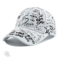 Miniatyrbild 2 av 3: Hatt Herr Graffiti Tryck Baseball Cap Kvinna Utomhus Fritid Resor Solskydd Anka Tunga Cap（Vit）