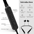 Pikkukuva 5 / 5: Vedenpitävät langattomat Bluetooth 5.0 -kaulanauha-kuulokkeet, urheilulliset magneettiset kuulokkeet, korvan sisäiset nappikuulokkeet, stereokuulokkeet iOS- ja Android-puhelimille