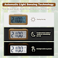 Miniatyrbillede 4 af 5: Træ Digitalt Vækkeur, Stort LED-Display, 12/24 Timers Display, Smart Sensor Nattelys