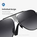 Miniatyrbilde 4 av 4: Klassiske polariserte solbriller for kvinner Trendy Square Ladies Solbriller Shades Sparkling Shiny Frame -uv400 Protectionxq-sg1639