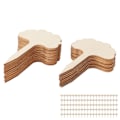 Miniatyrbillede 4 af 5: 2024100 stk. plantelabels træform spids design poppel krydsfiner blank udseende nem skrivning havemarkører skilte