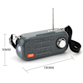 Pikkukuva 3 / 4: Kannettava Bluetooth-kaiutin Langaton basso Kolumni Fm-radio Ulkoilma Usb-kaiutin Tukee Aux Tf Subwoofer Kannettava kaiutin (harmaa)