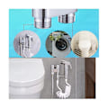 Miniatyrbilde 5 av 5: Mini Multifunksjonell Kran Messing 1 Inn 2 Ut Dobbel Kontroll Vaskemaskin Krom Kran For Vask M
