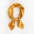 Kvindernes Fashion Soft Large Satin Square Chiffon Polyester Tørklæde Sæt Hoved Hals Multiuse Solid Farver Tilgængelige-Gul