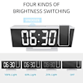 Miniatyrbild 4 av 5: LED-väckarklocka med digital projektionsklocka, vägg- och takklocka med tids- och temperaturvisning, bakgrundsbelysning och snooze-funktion