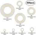 500 stycken plastbrickor nylon platta brickor M2 / M2.5 / M3 / M4 / M5