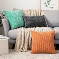 Miniatyrbild 5 av 5: 2-pack Corduroy Kuddfodral 12 x 20 tum Ländryggskudde Kuddfodral Grå Kuddfodral för Soffa Sovrum Soffan