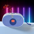 Trådlös Bluetooth-högtalare Sju-färgs stämningsljus Subwoofer Skrivbords Bluetooth-högtalare (Blå)