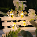Miniatyrbillede 2 af 5: Dekorative bi-lyskæde USB og batteridrevet fe-lys 10ft 30 LED natlys med fjernbetjening og timer