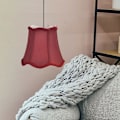 Miniatyrbillede 3 af 5: Sort lampeskærm E14 sokkel - Tønde bordlampe skærm (rød)