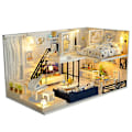 Miniatyrbild 5 av 5: Diy dockhus miniatyr med möbler manuell montering modellhus födelsedagspresent byggmodell-td-32
