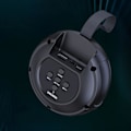 Miniatyrbilde 5 av 5: Bærbar Bluetooth-høyttaler med mini bass, utendørs fargerike lys, bilkortinnsetting, gave (svart)