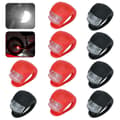 10x Sykkellampe Sykkellys Foran Baklys Hjul Lys LED Silikonlampe