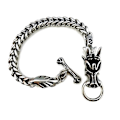 Miniatyrbillede 1 af 5: Herre Dragon Curb Chain Armbånd Vintage Dragon Link Håndlavede Mænd Armbånd
